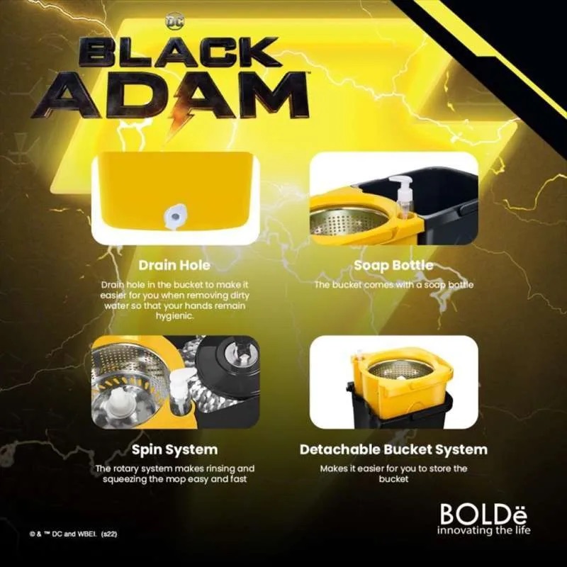 Bolde Super MOP Alat Pel Lantai Black Adam Edition